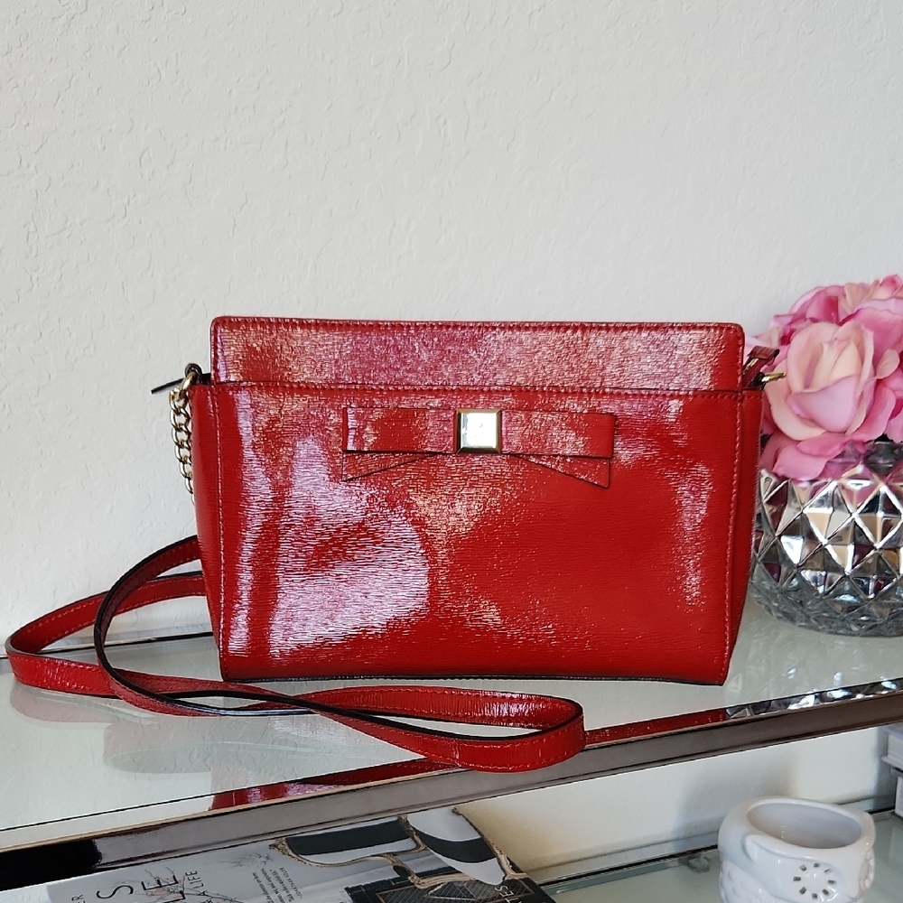 Kate Spade Montford Park Red Patent Leather Crossbody